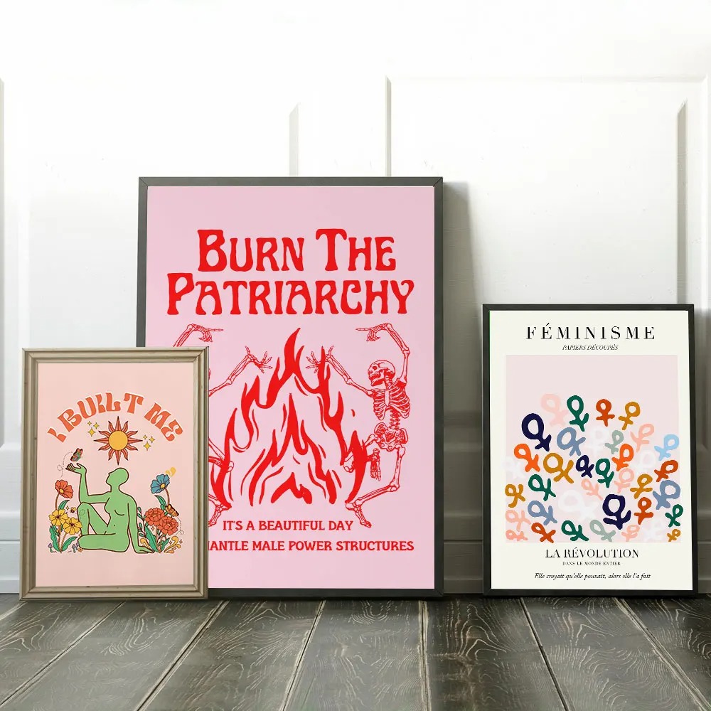 Abstract Feminist Color Letter - Home Decor Y2K ulasan dan harga