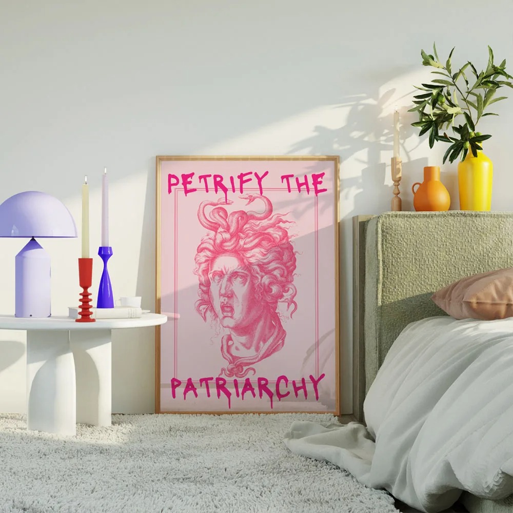 Abstract Feminist Color Letter - Home Decor Y2K ulasan dan harga