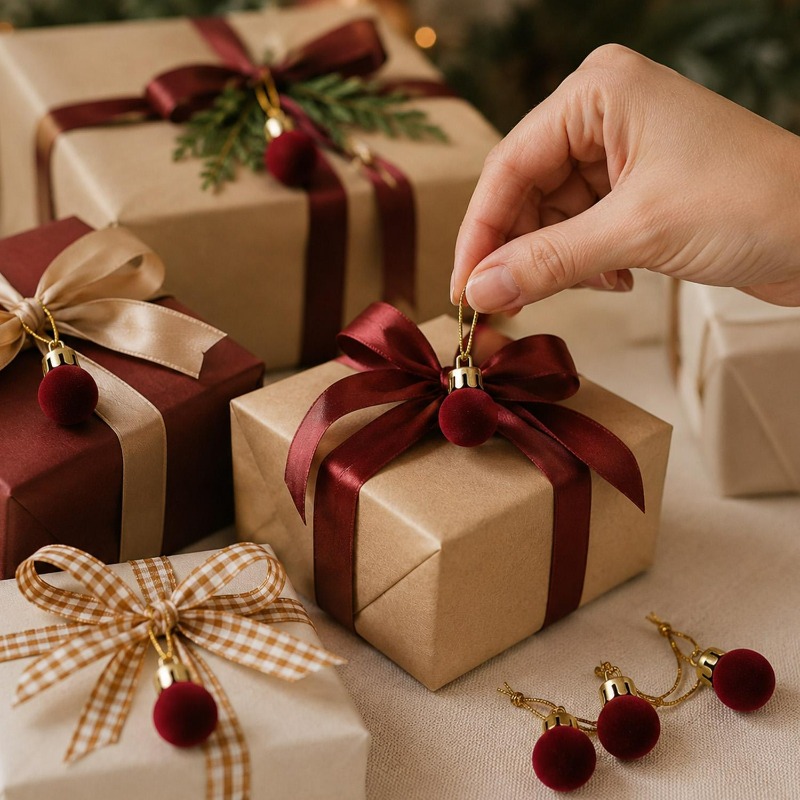 2cm Wine Red Velvet Christmas  - Home Decor Indonesia ulasan dan harga