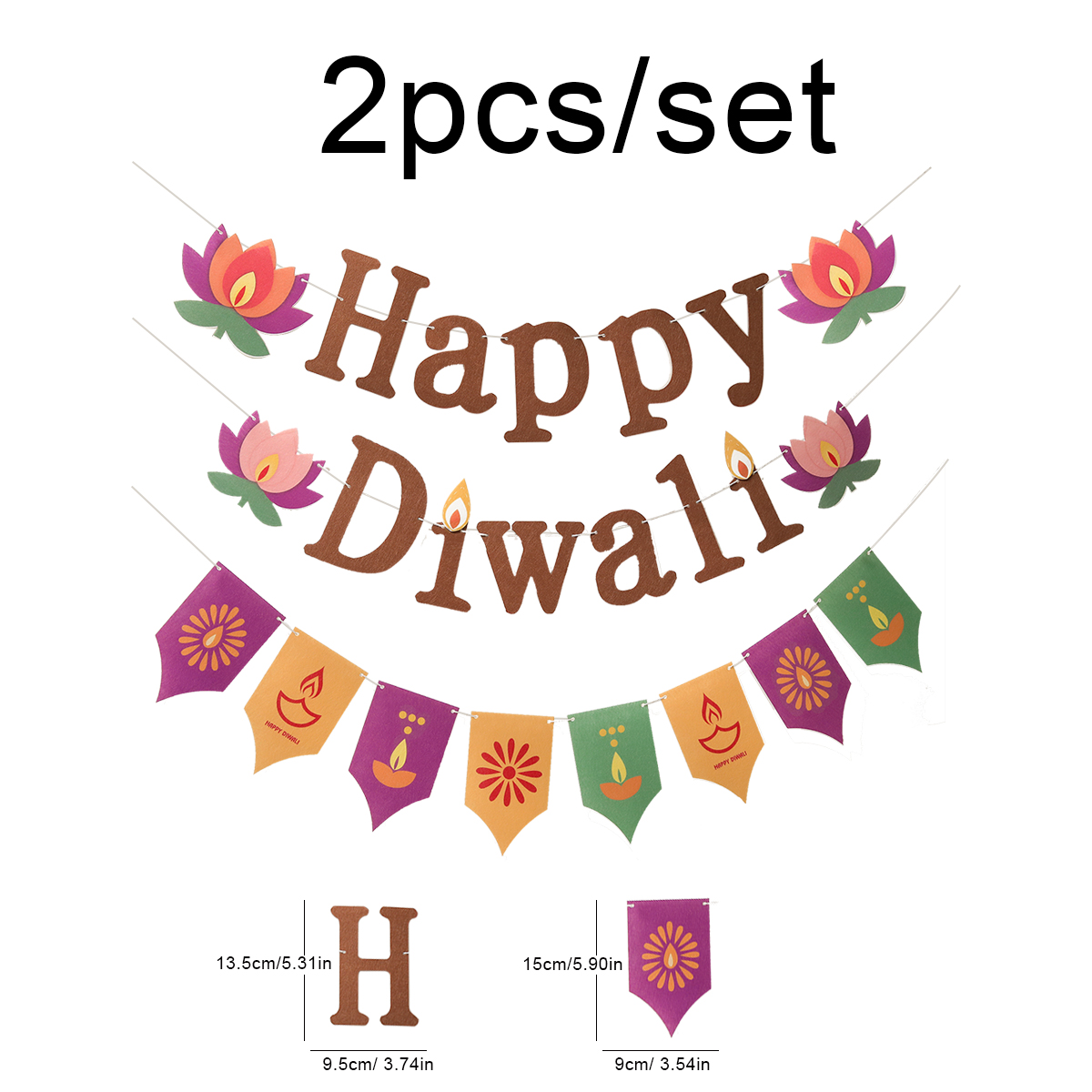 Happy Diwali Felt Letter Bunti - Home Decor Indonesia ulasan dan harga