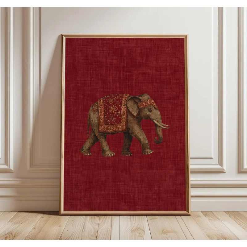 Indian Elephant Pattern Print, - Home Decor Indonesia ulasan dan harga