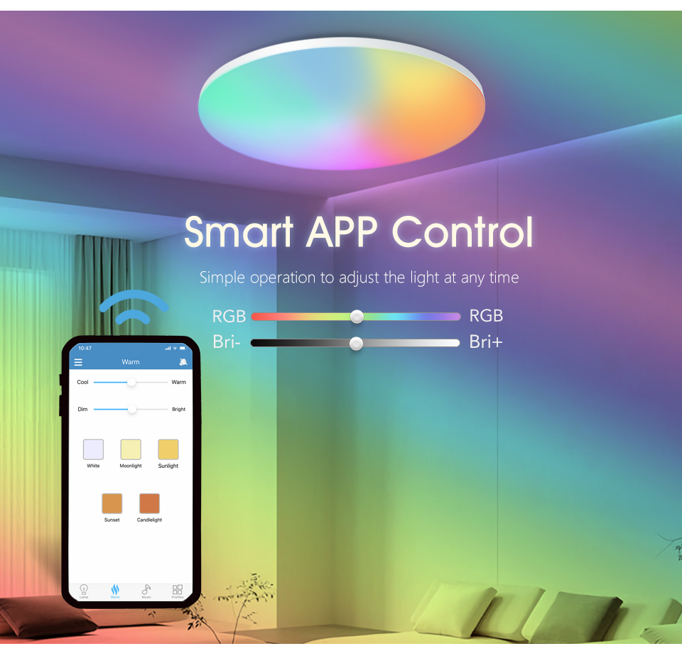 MARPOU Colorful RGB Ceiling La - Home Decor Free App ulasan dan harga