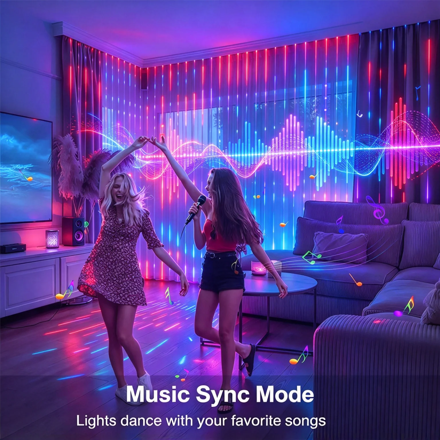 Smart LED Curtain String Light - Home Decor Free App ulasan dan harga