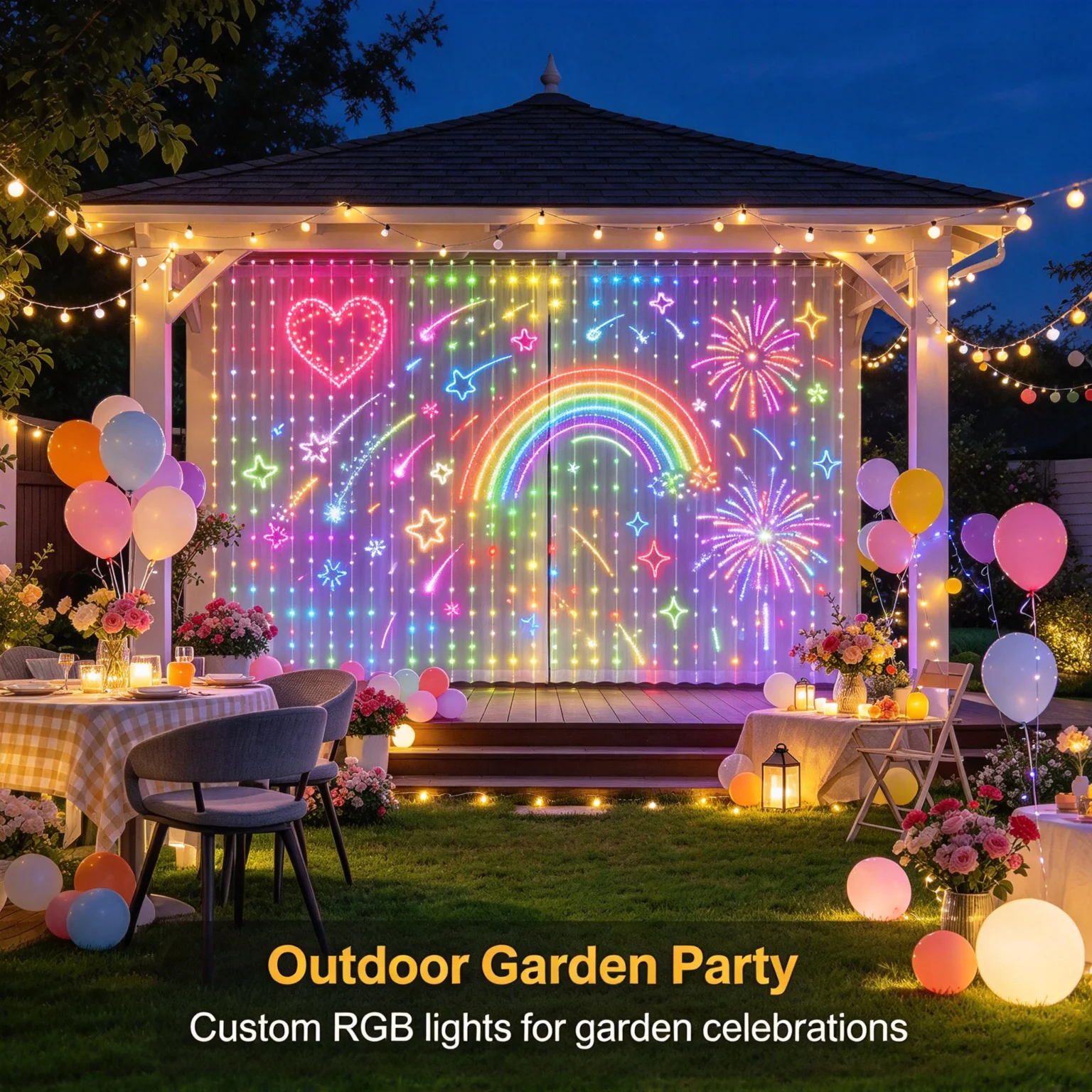 Smart LED Curtain String Light - Home Decor Free App ulasan dan harga