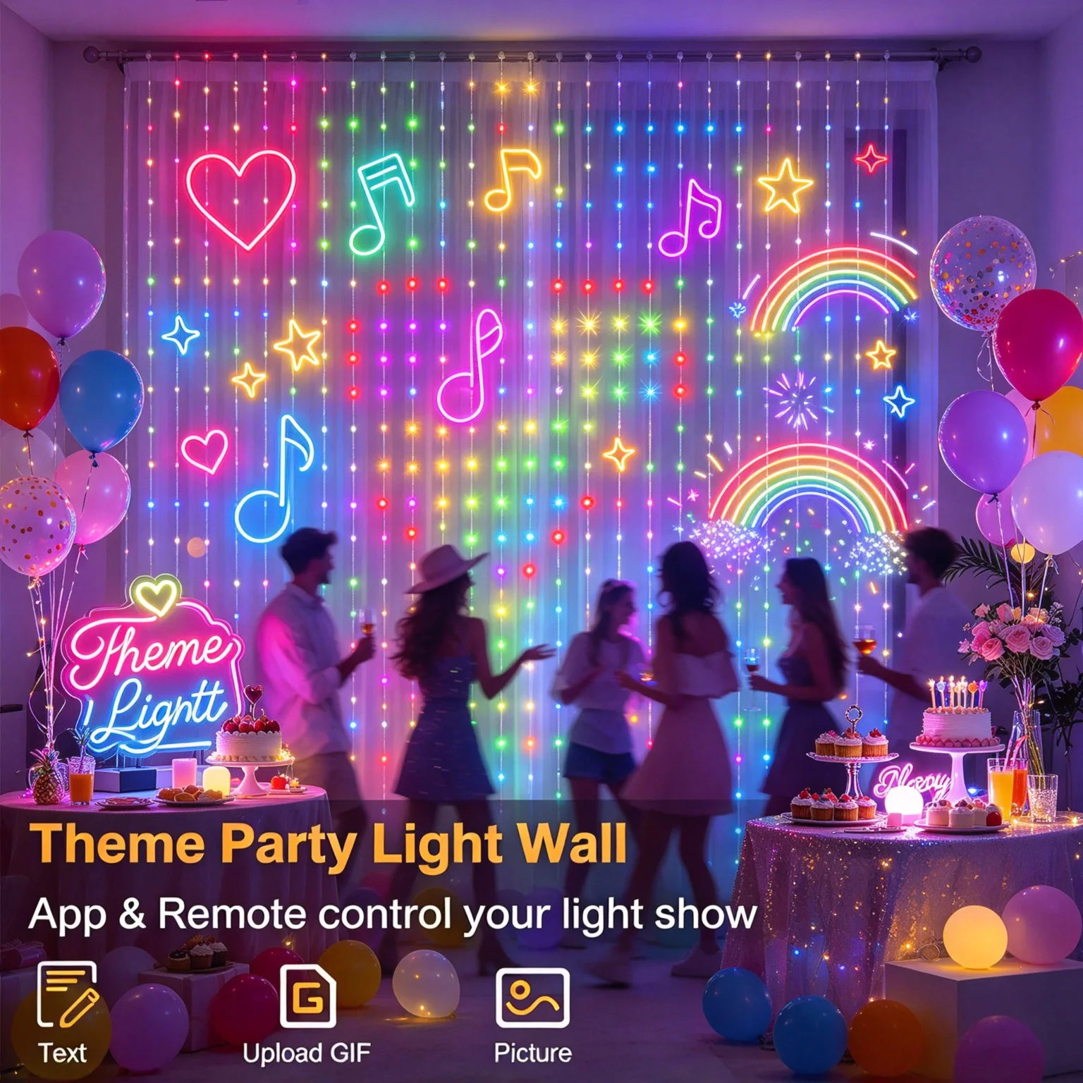 Smart LED Curtain String Light - Home Decor Free App ulasan dan harga