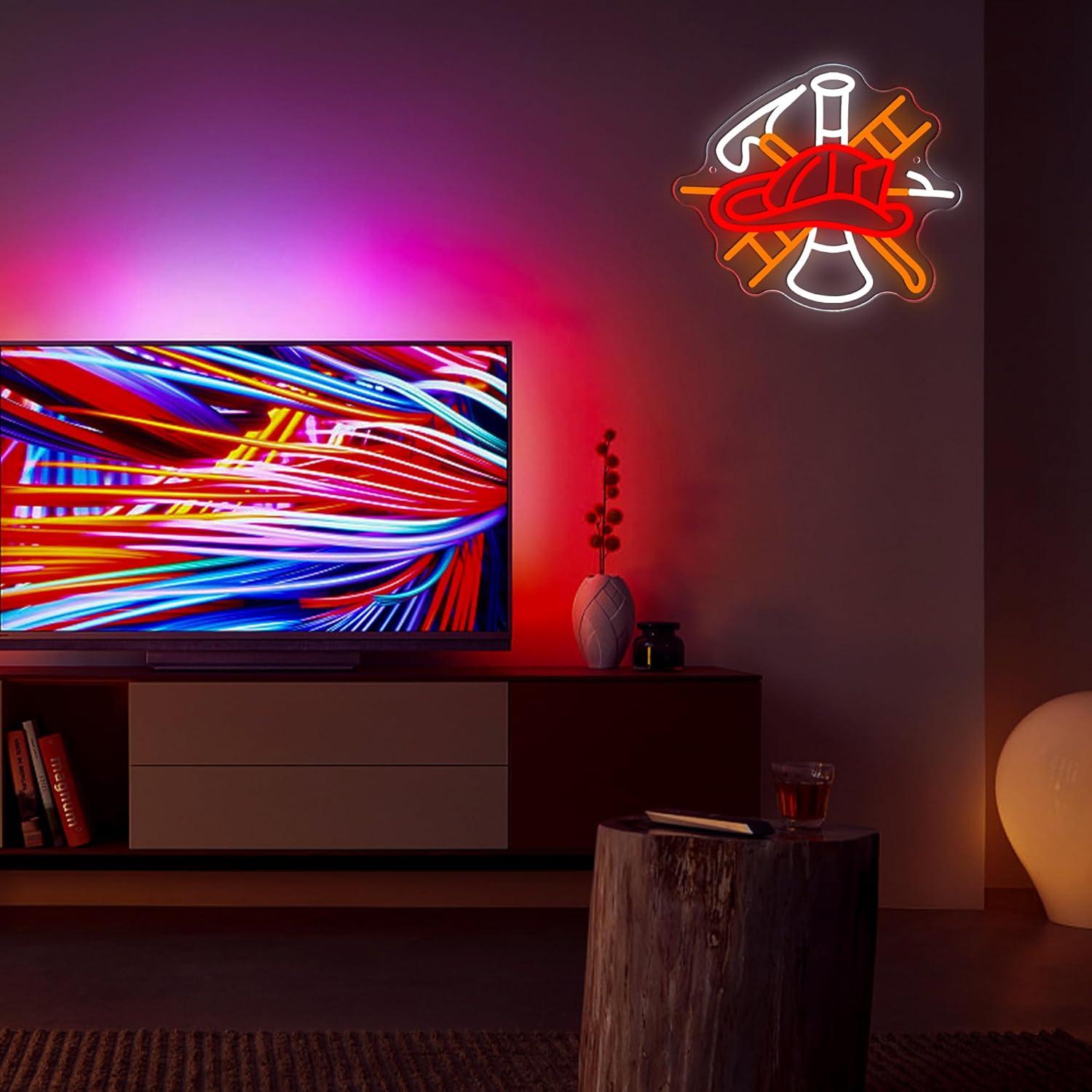 Firefighter Gas Mask Neon Sign - Home Decor Theme ulasan dan harga