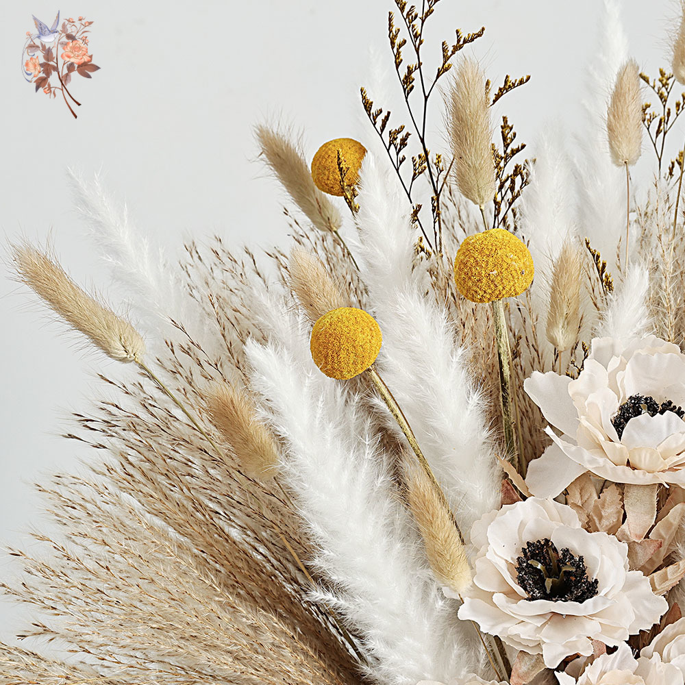 55Pcs Artificial Flower Bouque - Pampas Grass Decor ulasan dan harga