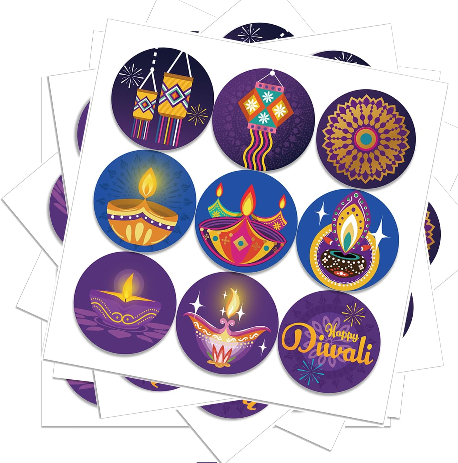 Happy Diwali stickers Indian F - Home Decor Indonesia ulasan dan harga