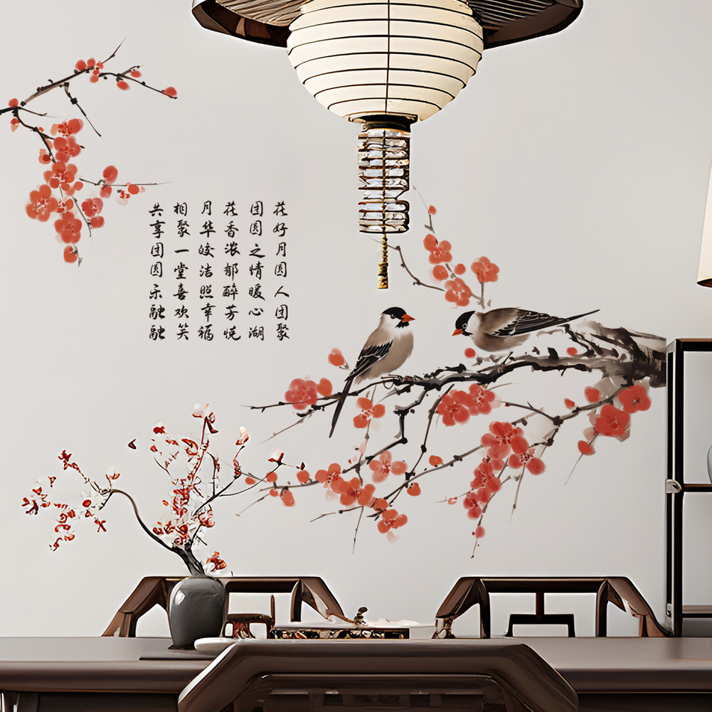 Chinese Style Plum Blossom Bir - Home Decor Indonesia ulasan dan harga