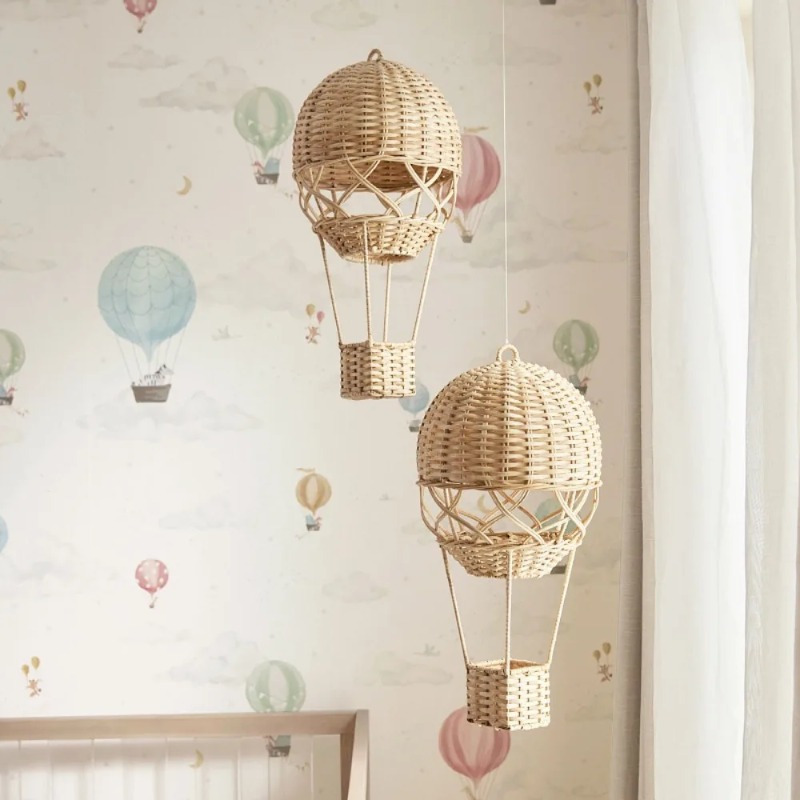 Handmade Rattan Hot Air Balloo - Rattan Plant Basket ulasan dan harga