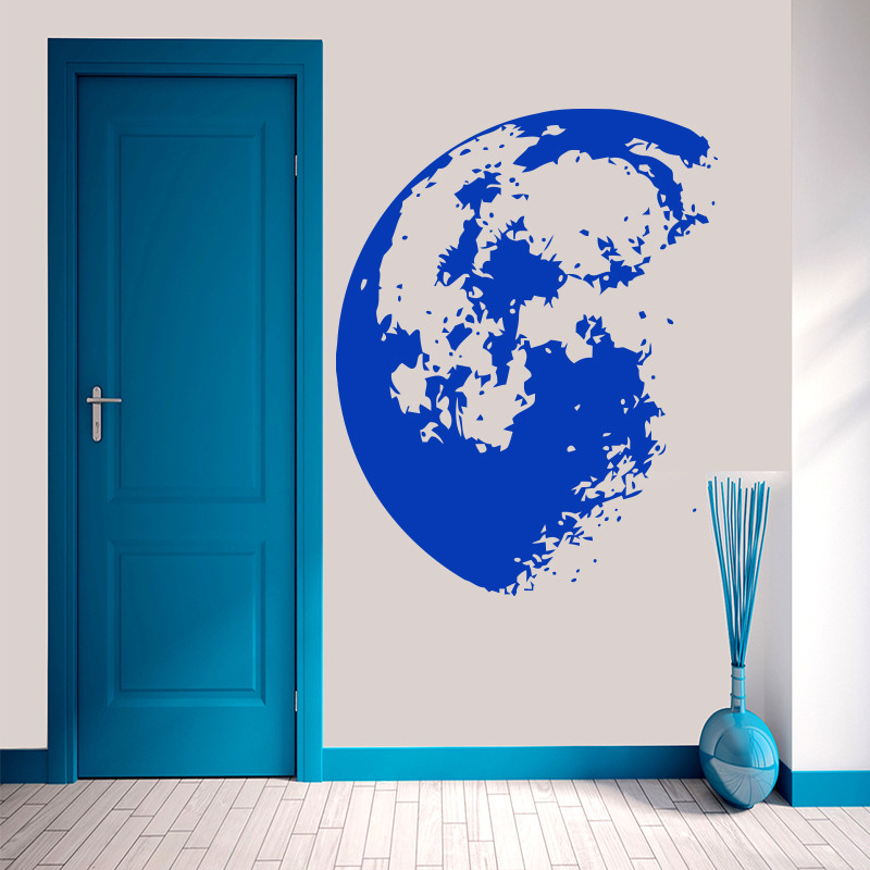 Outer Space Moon Wall Sticker  - Home Decor Y2K ulasan dan harga