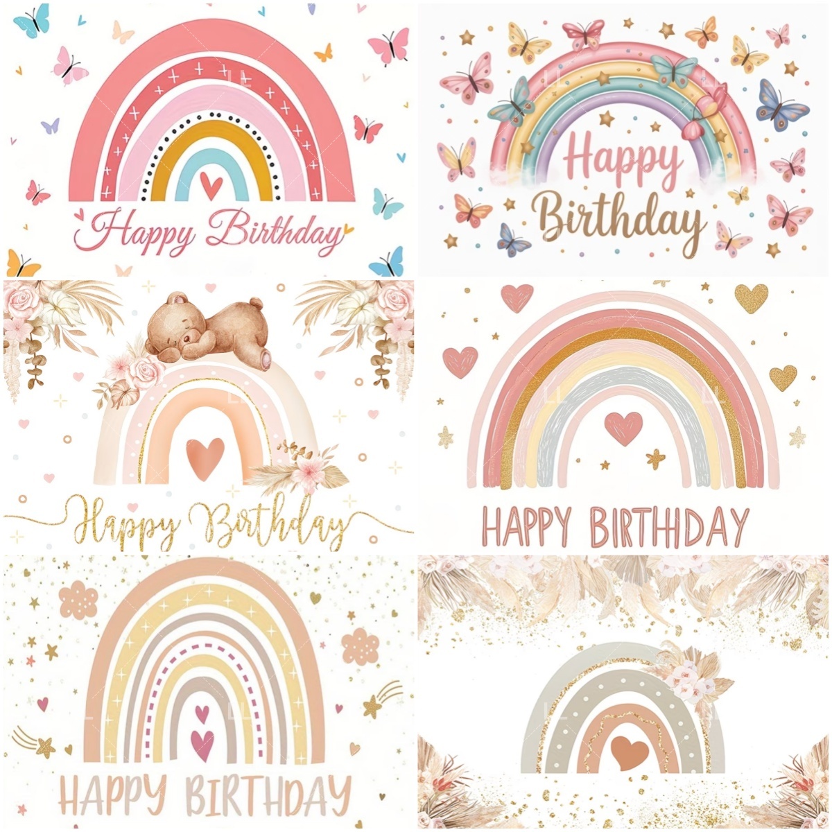 Bohemian Rainbow Backdrop Boy  - Pampas Grass Decor ulasan dan harga