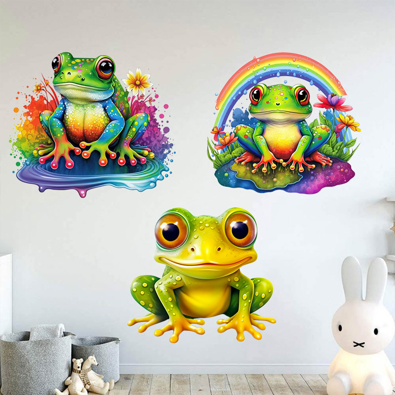 M728 Cute Rainbow Frog Wall St - Home Decor Y2K ulasan dan harga