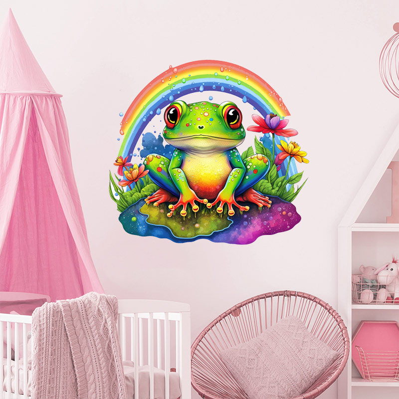 M728 Cute Rainbow Frog Wall St - Home Decor Y2K ulasan dan harga