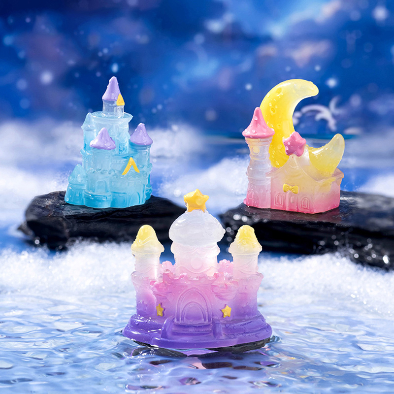 1Pcs Luminous Mini Castle Micr - Home Decor Za ulasan dan harga